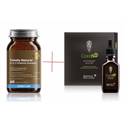 Набор CoreNRG, антиоксидантный бустер + 100% натуральных витаминов A, C, Е - Expert Line